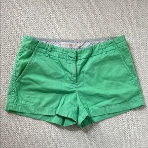 J crew women’s green chino shorts